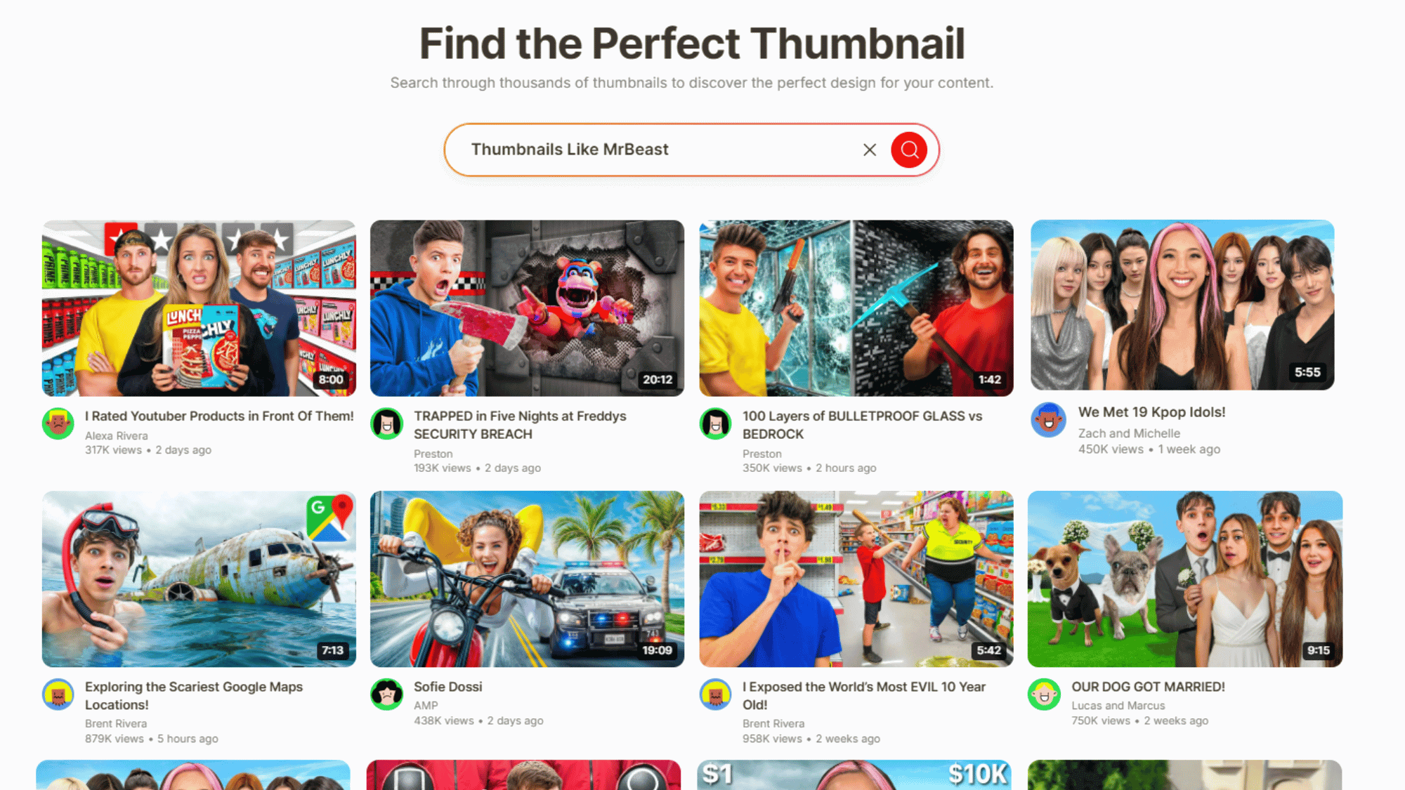 Similar Thumbnail Search
