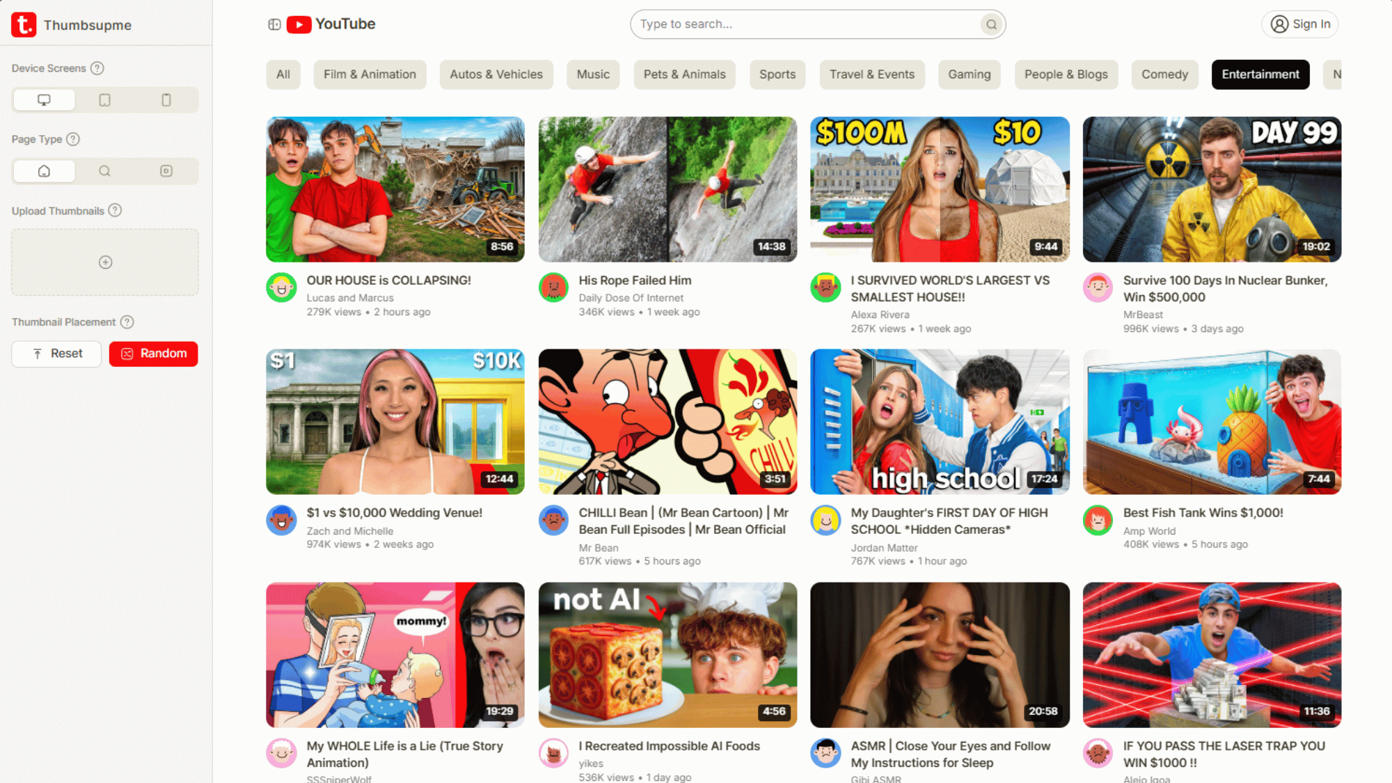 YouTube Thumbnail Preview Feature